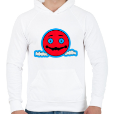 PRINTFASHION DSL Cloud Smiley #4 - Férfi kapucnis pulóver - Fehér
