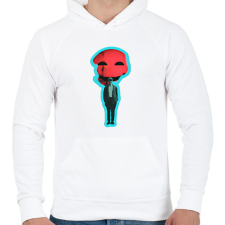 PRINTFASHION DSL Cloud Smiley #5 - Férfi kapucnis pulóver - Fehér férfi pulóver, kardigán