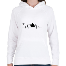 PRINTFASHION Duck Hunter  - Női kapucnis pulóver - Fehér