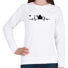 PRINTFASHION Duck Hunter  - Női pulóver - Fehér női pulóver, kardigán