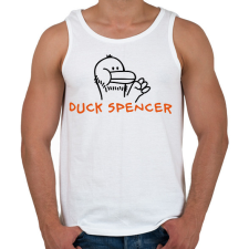 PRINTFASHION Duck Spencer - Férfi atléta - Fehér atléta, trikó