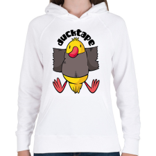 PRINTFASHION Ducktape - Női kapucnis pulóver - Fehér női pulóver, kardigán