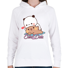 PRINTFASHION Dudu and Bubu - Női kapucnis pulóver - Fehér női pulóver, kardigán