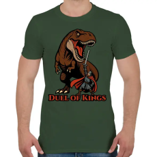 PRINTFASHION Duel of Kings - Férfi póló - Katonazöld
