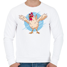 PRINTFASHION Dühös csirke - Férfi pulóver - Fehér