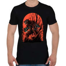 PRINTFASHION Dühös farkasember - Férfi póló - Fekete