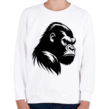 PRINTFASHION Dühös gorilla - Gyerek pulóver - Fehér gyerek pulóver, kardigán
