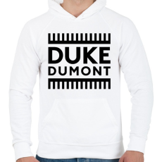 PRINTFASHION Duke Dumont - Férfi kapucnis pulóver - Fehér