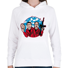 PRINTFASHION Dunder Mifflin - Női kapucnis pulóver - Fehér