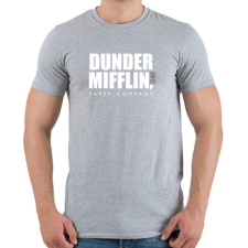 PRINTFASHION Dunder Mifflin - White - Férfi póló - Sport szürke férfi póló