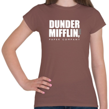 PRINTFASHION Dunder Mifflin - White - Női póló - Mogyoróbarna női póló