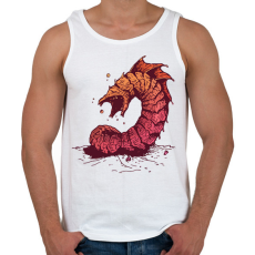 PRINTFASHION Dune - homokféreg - Férfi atléta - Fehér