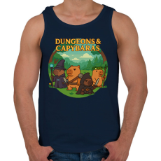 PRINTFASHION Dungeons & Capybaras - Férfi atléta - Sötétkék