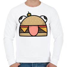 PRINTFASHION Durr Burger - Férfi pulóver - Fehér férfi pulóver, kardigán