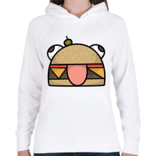 PRINTFASHION Durr Burger - Női kapucnis pulóver - Fehér női pulóver, kardigán