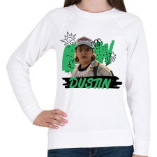 PRINTFASHION Dustin - Stranger Things - Női pulóver - Fehér női pulóver, kardigán
