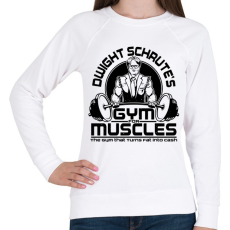 PRINTFASHION Dwight Schrute's Gym - Női pulóver - Fehér