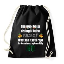 PRINTFASHION Dzsingöl belsz karácsonyi póló - Sportzsák, Tornazsák - Fekete tornazsák