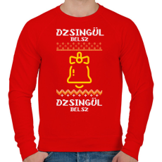 PRINTFASHION DZSINGÜL BELSZ - Férfi pulóver - Piros