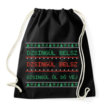 PRINTFASHION Dzsingül belsz karácsonyi póló - Sportzsák, Tornazsák - Fekete tornazsák
