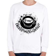 PRINTFASHION E=mc2, Energy=milkxcoffee2 - Gyerek pulóver - Fehér gyerek pulóver, kardigán