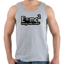PRINTFASHION E=mc2 - Férfi atléta - Sport szürke atléta, trikó