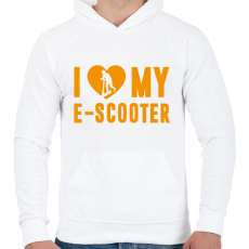 PRINTFASHION E-scooter - Férfi kapucnis pulóver - Fehér