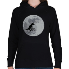 PRINTFASHION E.T.rex - Női kapucnis pulóver - Fekete női pulóver, kardigán