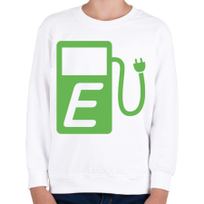 PRINTFASHION E-töltőállomás - Gyerek pulóver - Fehér gyerek pulóver, kardigán