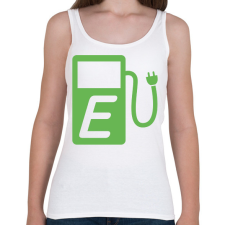 PRINTFASHION E-töltőállomás - Női atléta - Fehér női trikó