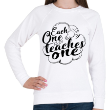 PRINTFASHION Each one..  - Női pulóver - Fehér női pulóver, kardigán