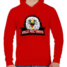 PRINTFASHION Eagle fang karate - Férfi kapucnis pulóver - Piros
