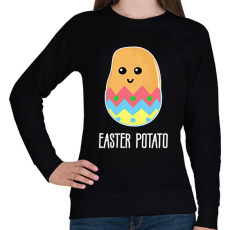 PRINTFASHION Easter potato - Női pulóver - Fekete