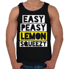 PRINTFASHION Easy peaasy - Férfi atléta - Fekete atléta, trikó