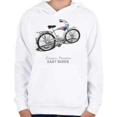 PRINTFASHION Easy Rider - Gyerek kapucnis pulóver - Fehér