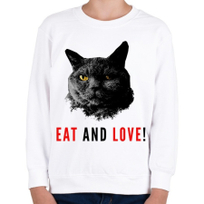 PRINTFASHION Eat and love - Gyerek pulóver - Fehér gyerek pulóver, kardigán