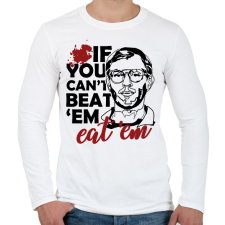 PRINTFASHION Eat 'em - Férfi hosszú ujjú póló - Fehér férfi póló