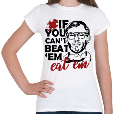 PRINTFASHION Eat 'em - Női póló - Fehér