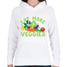 PRINTFASHION Eat healty  - Női kapucnis pulóver - Fehér