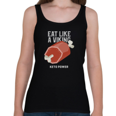 PRINTFASHION EAT LIKE A VIKING - Női atléta - Fekete
