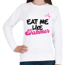 PRINTFASHION Eat me like Dahmer - Női pulóver - Fehér női pulóver, kardigán