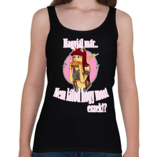 PRINTFASHION EAT - Női atléta - Fekete női trikó