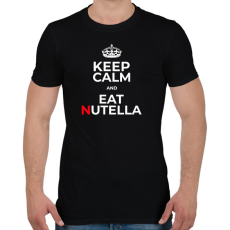 PRINTFASHION EAT NUTELLA - Férfi póló - Fekete