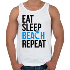 PRINTFASHION Eat Sleep Beach - Férfi atléta - Fehér atléta, trikó