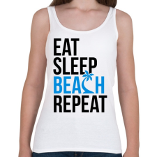PRINTFASHION Eat Sleep Beach - Női atléta - Fehér női trikó