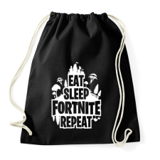 PRINTFASHION Eat Sleep Fortnite Repeat Style - Fehér - Sportzsák, Tornazsák - Fekete tornazsák