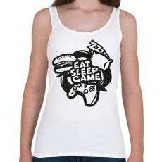 PRINTFASHION eat sleep game repeat - Női atléta - Fehér