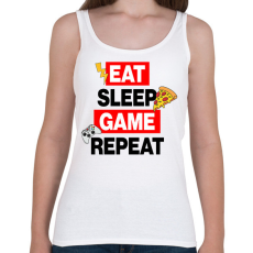 PRINTFASHION eat sleep game repeat - Női atléta - Fehér