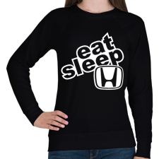 PRINTFASHION Eat Sleep Honda - Női pulóver - Fekete női pulóver, kardigán
