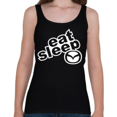 PRINTFASHION Eat Sleep Mazda - Női atléta - Fekete